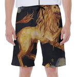 Watercolor Leo Zodiac Sign Print Men's Beach Shorts