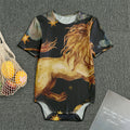 Watercolor Leo Zodiac Sign Print Men's Bodysuit