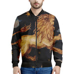 Watercolor Leo Zodiac Sign Print Men's Bomber Jacket