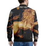 Watercolor Leo Zodiac Sign Print Men's Bomber Jacket
