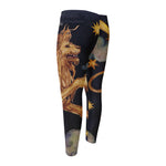 Watercolor Leo Zodiac Sign Print Men's Compression Pants