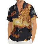 Watercolor Leo Zodiac Sign Print Men's Deep V-Neck Shirt