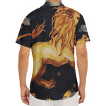 Watercolor Leo Zodiac Sign Print Men's Deep V-Neck Shirt
