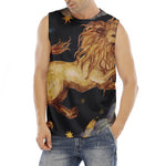 Watercolor Leo Zodiac Sign Print Men's Fitness Tank Top