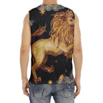 Watercolor Leo Zodiac Sign Print Men's Fitness Tank Top