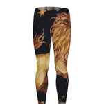 Watercolor Leo Zodiac Sign Print Men's leggings