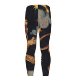 Watercolor Leo Zodiac Sign Print Men's leggings