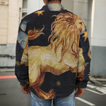 Watercolor Leo Zodiac Sign Print Men's Shirt Jacket