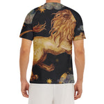 Watercolor Leo Zodiac Sign Print Men's Short Sleeve Rash Guard