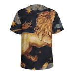 Watercolor Leo Zodiac Sign Print Men's Sports T-Shirt
