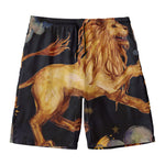 Watercolor Leo Zodiac Sign Print Men's Swim Trunks