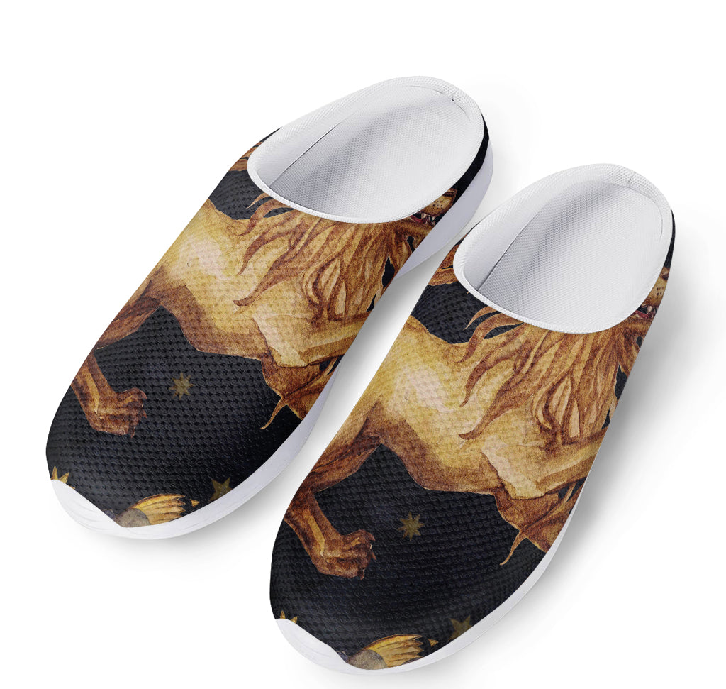Watercolor Leo Zodiac Sign Print Mesh Casual Shoes