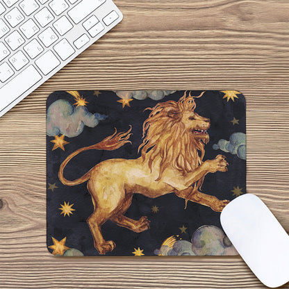 Watercolor Leo Zodiac Sign Print Mouse Pad