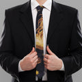 Watercolor Leo Zodiac Sign Print Necktie