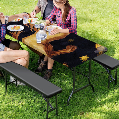 Watercolor Leo Zodiac Sign Print Picnic Table Cover
