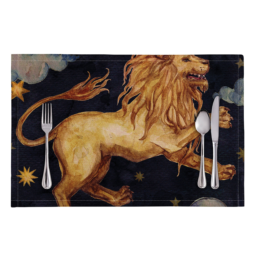 Watercolor Leo Zodiac Sign Print Placemat