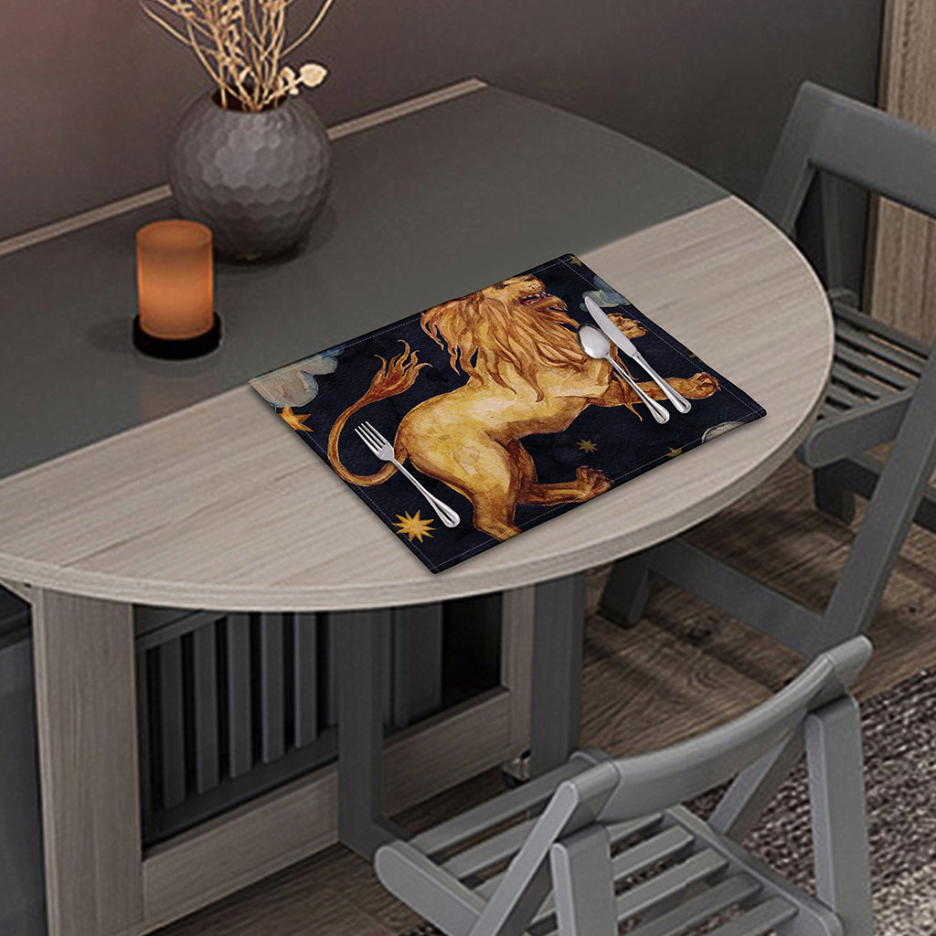 Watercolor Leo Zodiac Sign Print Placemat