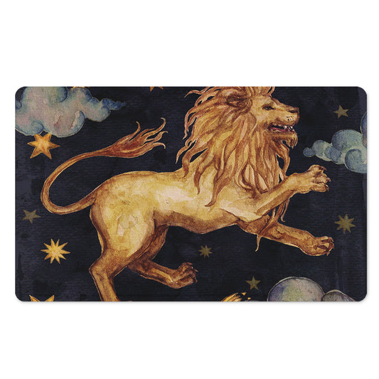 Watercolor Leo Zodiac Sign Print Polyester Doormat