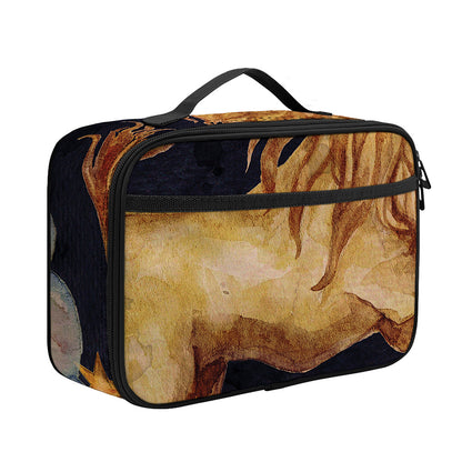 Watercolor Leo Zodiac Sign Print Portable Lunch Bag