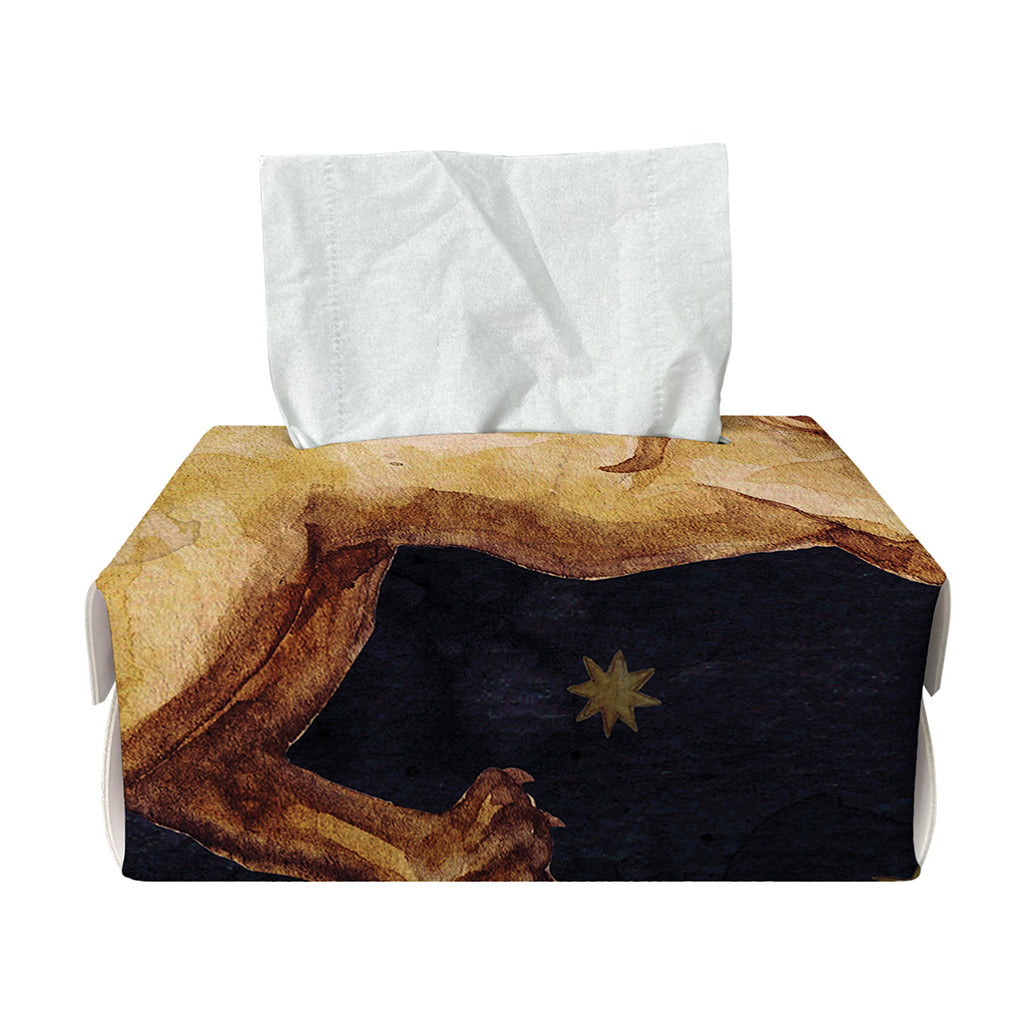 Watercolor Leo Zodiac Sign Print Rectangle Tissue Box Cover