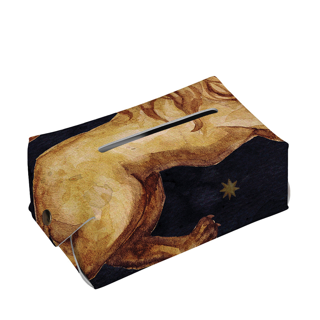 Watercolor Leo Zodiac Sign Print Rectangle Tissue Box Cover