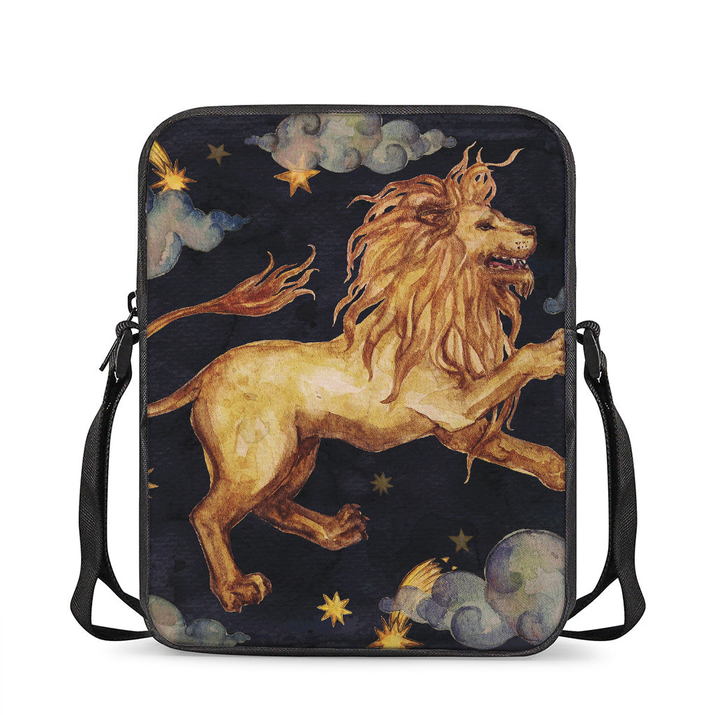 Watercolor Leo Zodiac Sign Print Rectangular Crossbody Bag