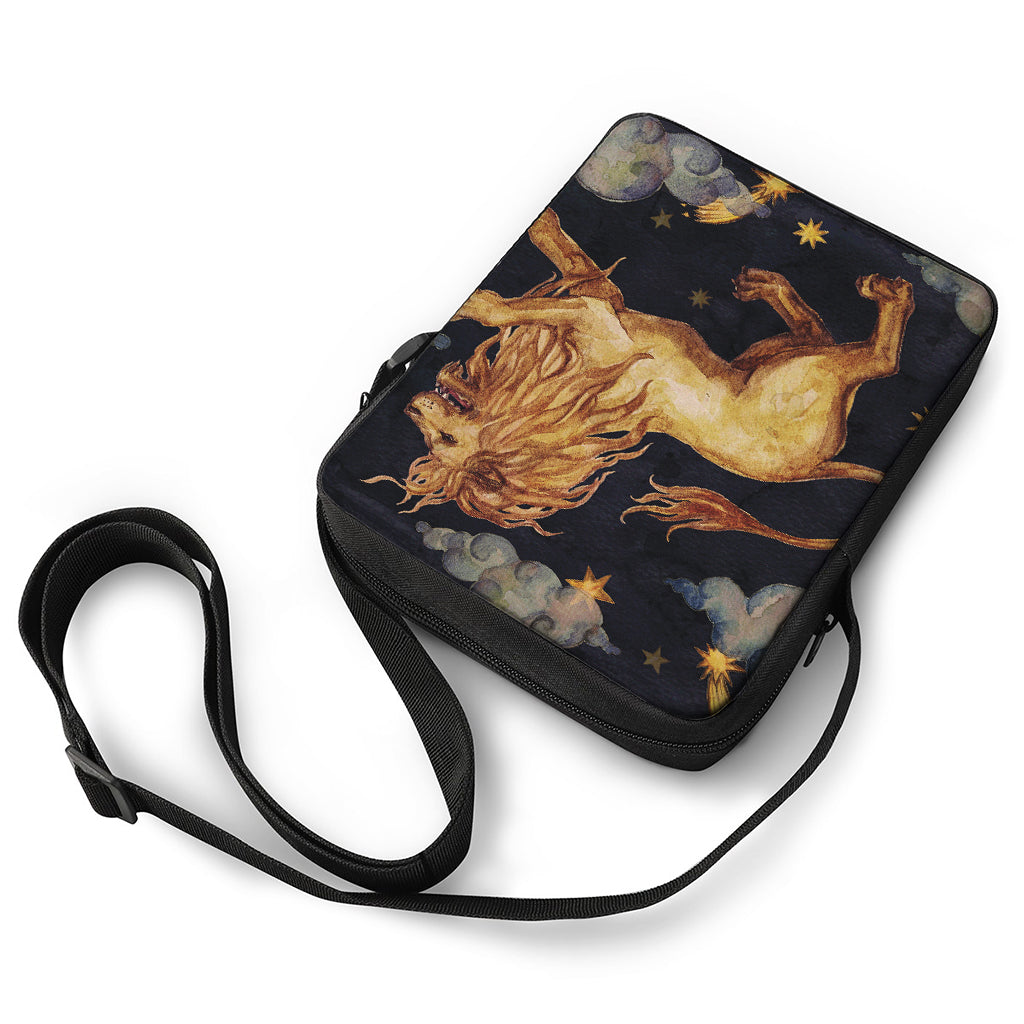 Watercolor Leo Zodiac Sign Print Rectangular Crossbody Bag