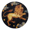 Watercolor Leo Zodiac Sign Print Round Blanket