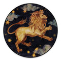 Watercolor Leo Zodiac Sign Print Round Floor Mat