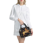 Watercolor Leo Zodiac Sign Print Shoulder Handbag
