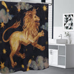 Watercolor Leo Zodiac Sign Print Shower Curtain