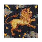 Watercolor Leo Zodiac Sign Print Silk Bandana