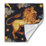 Watercolor Leo Zodiac Sign Print Silk Bandana
