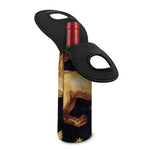 Watercolor Leo Zodiac Sign Print Single Neoprene Wine Tote