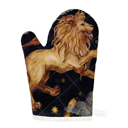 Watercolor Leo Zodiac Sign Print Single Oven Mitt