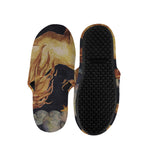 Watercolor Leo Zodiac Sign Print Slippers