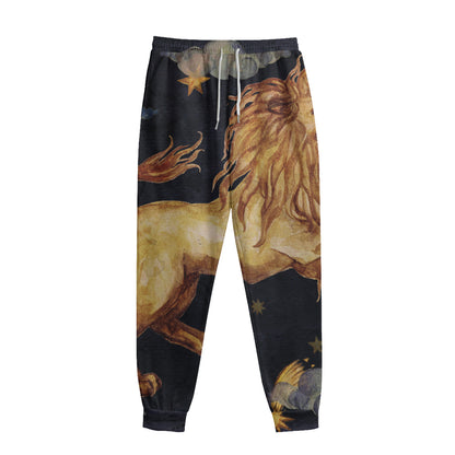 Watercolor Leo Zodiac Sign Print Sweatpants