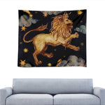 Watercolor Leo Zodiac Sign Print Tapestry