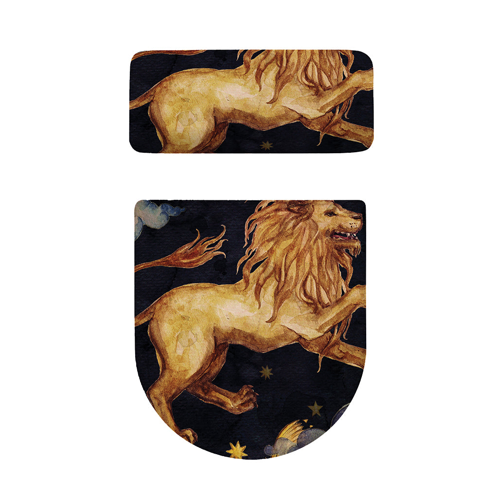 Watercolor Leo Zodiac Sign Print Toilet Lid And Tank Cover Set