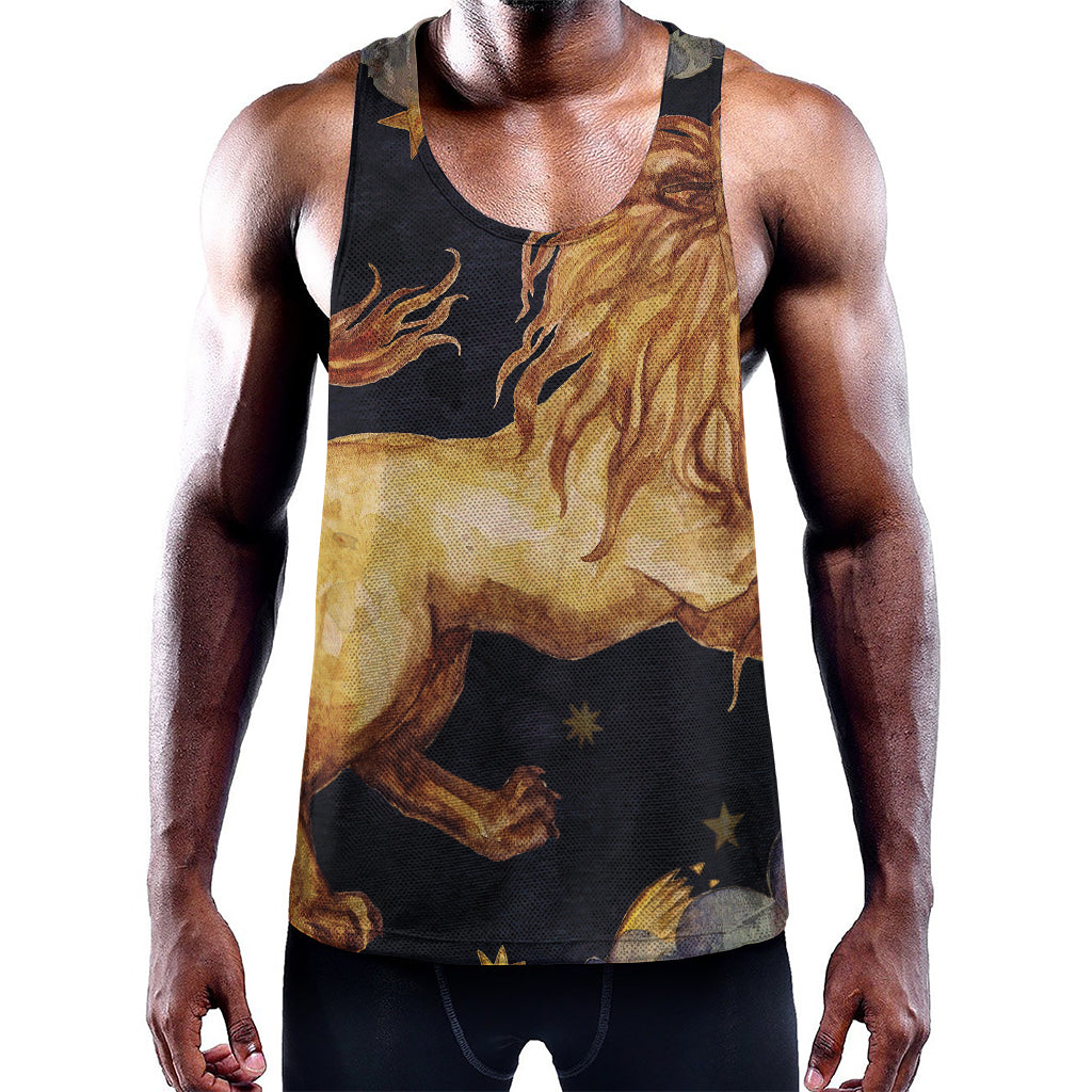 Watercolor Leo Zodiac Sign Print Training Tank Top