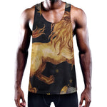 Watercolor Leo Zodiac Sign Print Training Tank Top