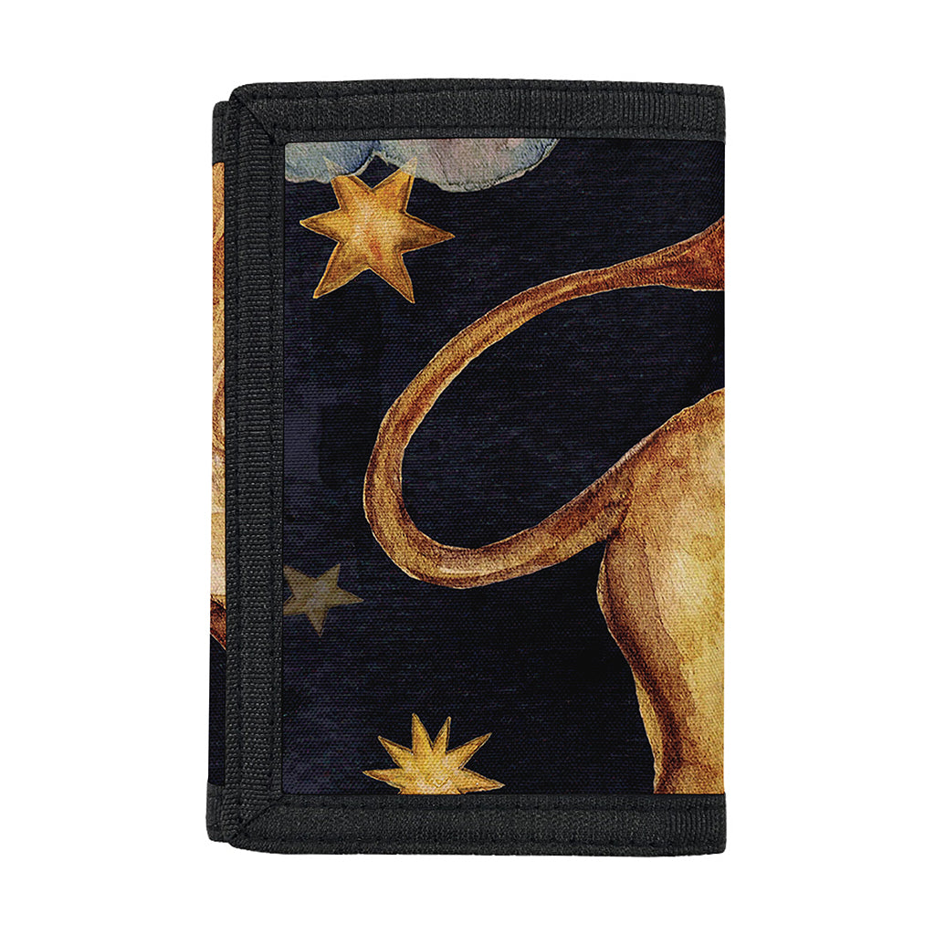 Watercolor Leo Zodiac Sign Print Trifold Wallet