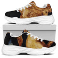 Watercolor Leo Zodiac Sign Print White Chunky Shoes