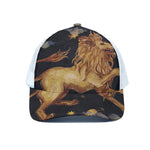 Watercolor Leo Zodiac Sign Print White Mesh Trucker Cap