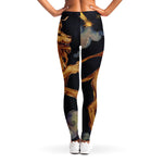 Watercolor Leo Zodiac Sign Print Women's Leggings