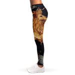 Watercolor Leo Zodiac Sign Print Women's Leggings