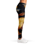 Watercolor Leo Zodiac Sign Print Women's Leggings