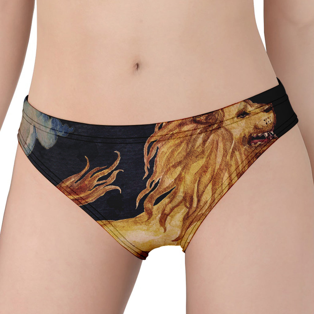 Watercolor Leo Zodiac Sign Print Women's Panties