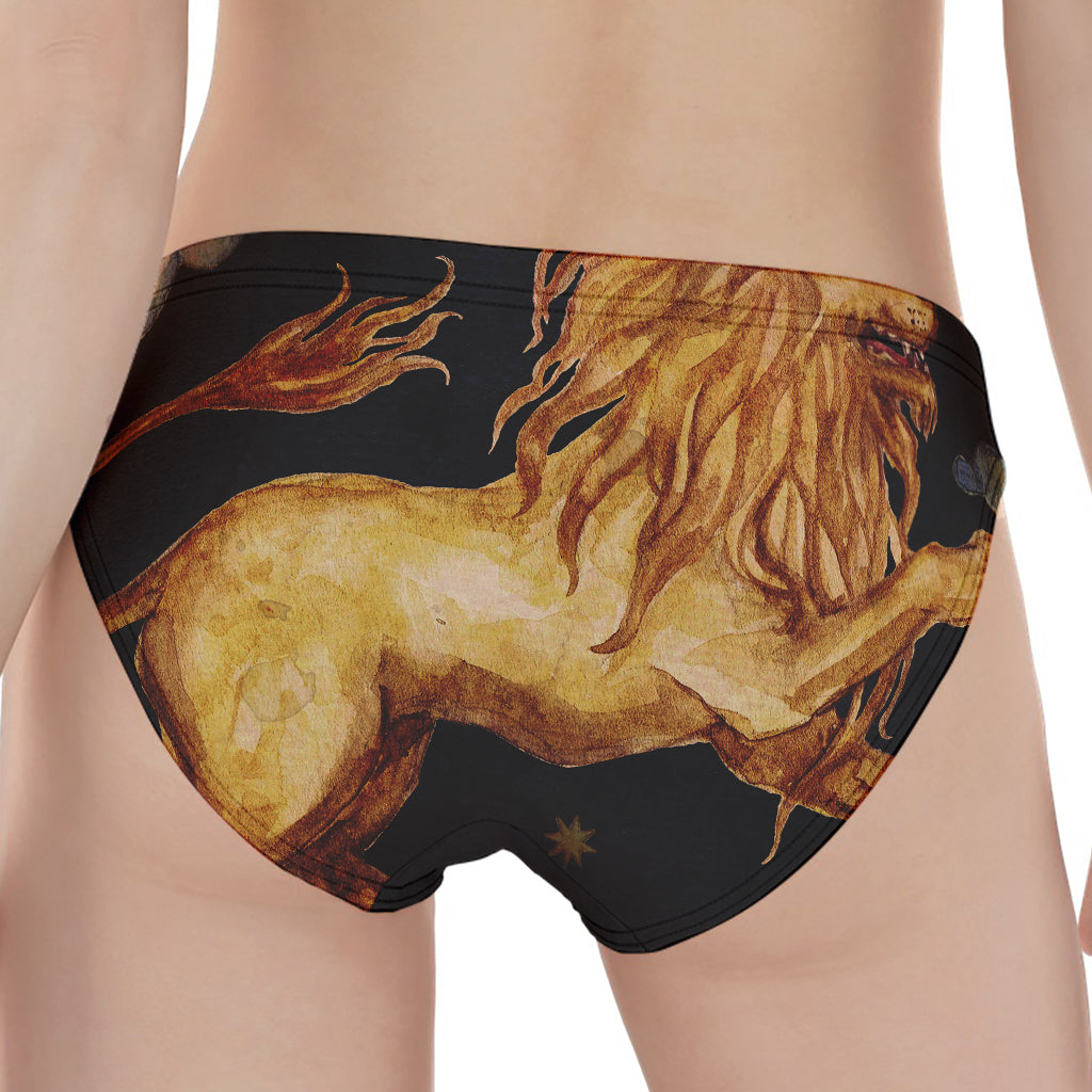 Watercolor Leo Zodiac Sign Print Women's Panties