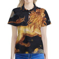 Watercolor Leo Zodiac Sign Print Women's Polo Shirt